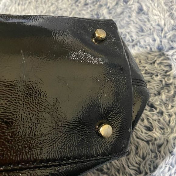 KATE SPADE SLEEK BLACK PATENT LEATHER HANDBAG CLAVERLY MARYANNE SHOULDER BAG - Picture 16 of 16